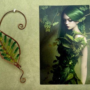 Forest Fairy Leaf Ear Cuff - No piercing - Ear Cuff - Ear wrap - Fairy Ear