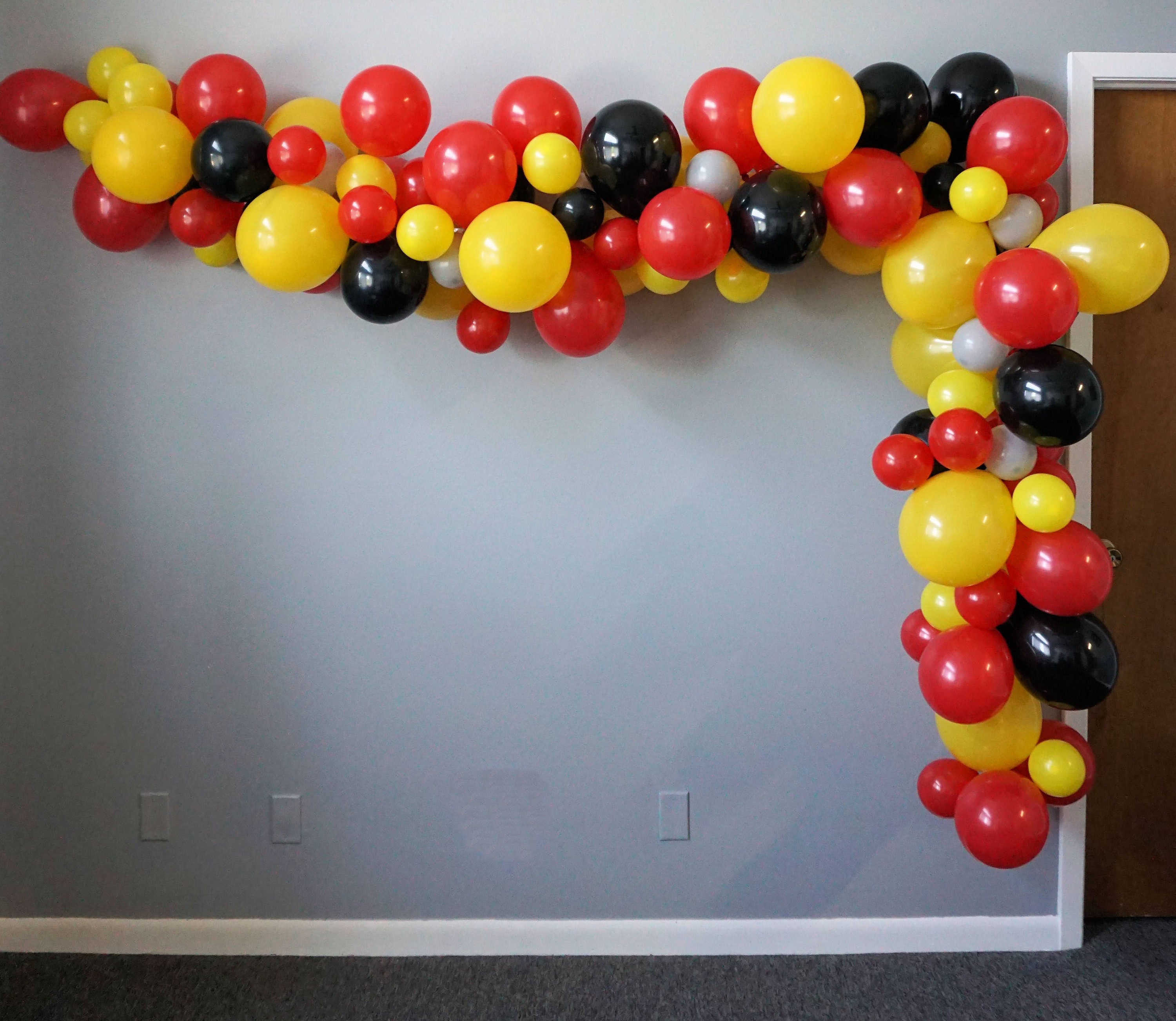 Kansas City Chiefs Inspired Balloon Garlandred and Yellow Balloon