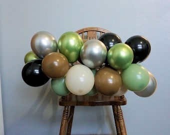 The Child Inspired Mini Balloon Garland|Baby Yoda Star Wars Theme Mini Balloon Garland|Baby Yoda Inspired High Chair Balloon Garland