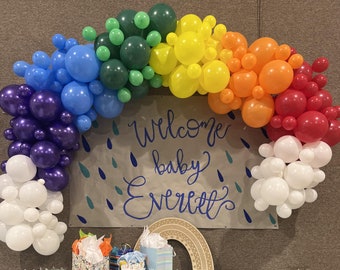 Rainbow Balloon Garland|Red, Orange, Yellow, Green, Blue, Purple Balloon Garland|Noah’s Ark Inspired Balloon Garland|Balloon Garland Kit