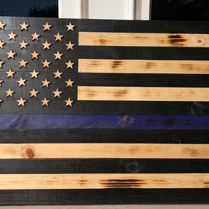Rustic American Wooden Flag