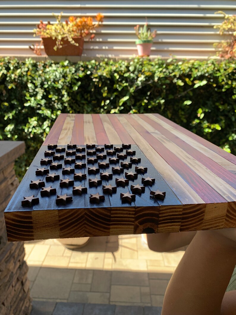 Rustic American Wood Flags - Etsy