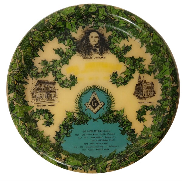Masonic OHR Lodge 100th Anniversary Tray 1867 to 1967