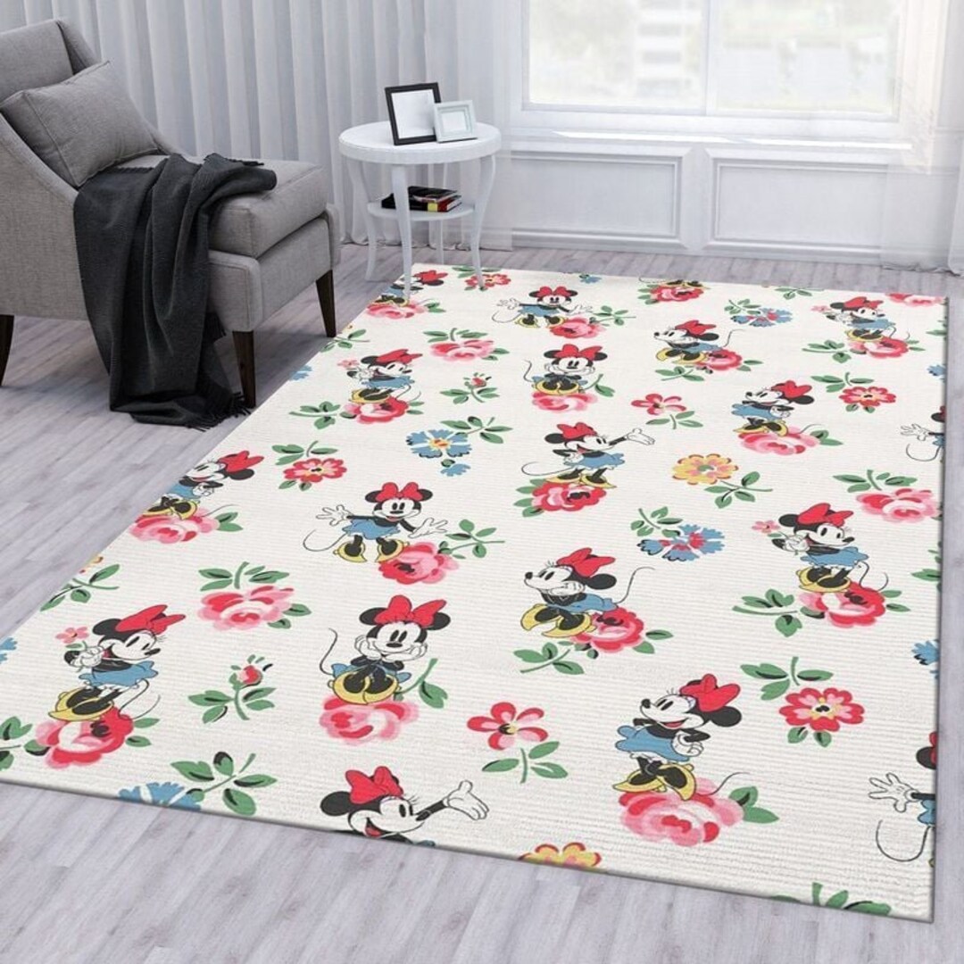 Minnie Mouse Rug Living Room Floor Decor RG0793 - Etsy