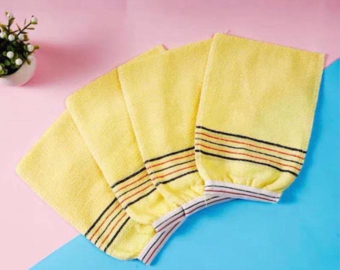 Korean Exfoliating Bath Spa Peeling Scrub Mitt Towel Viscos Etsy