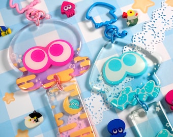 Inkling and Octoling Wind Chime Charm | Splatoon