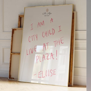 Eloise at The Plaza City Kid Print | NYC Wall Art | Pink Wall art for girls | The Plaza Hotel Decor