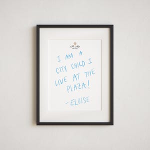Boys Eloise at The Plaza City Kid Print | NYC Wall Art | Pink Wall art for boys | The Plaza Hotel Decor