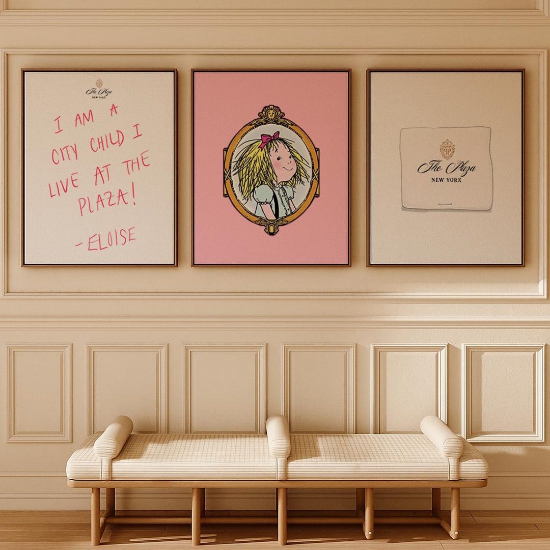 Eloise Nursery Wall Art | Plaza Hotel Print Set for Girls | Baby Gift ...