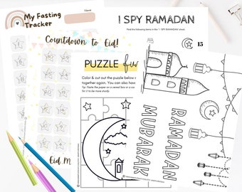 Ramadan Activity Book with Fasting Tracker & Eid Countdown (PDF)