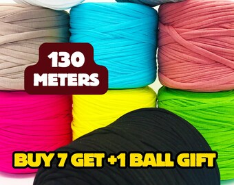 Tshirt Yarn, Lycra Fettuccia, Trapillo, Fabric Yarn, Jersey Yarn, Crochet Bag Yarn, Zpagetti t-shirt yarn, tee shirt yarn, 130mt, 700Grams