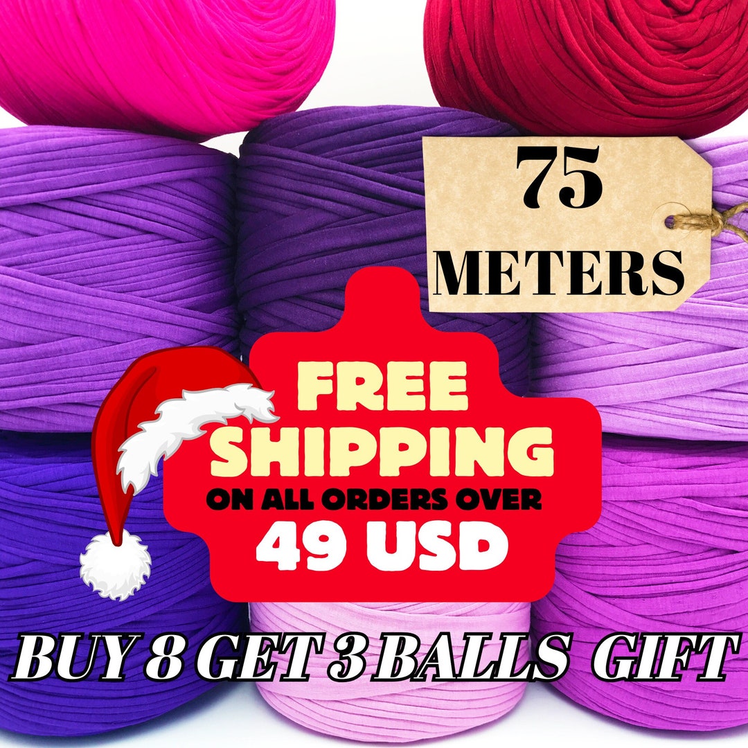 70 Colors Tshirt Yarn 82 Yard, 75 Mt Each, Pouf Yarn, Basket Yarn