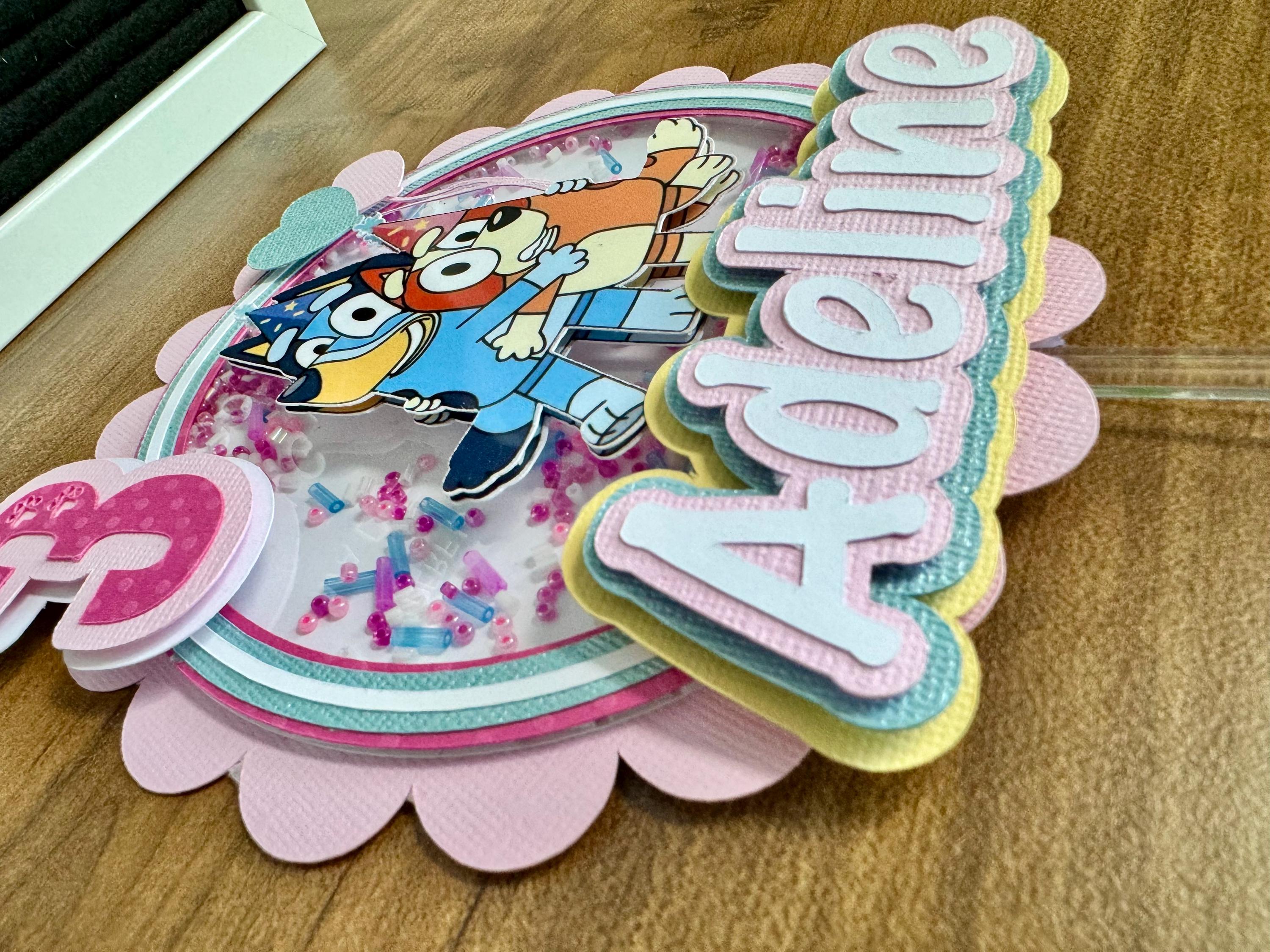 Bluey Shaker Cake Topper