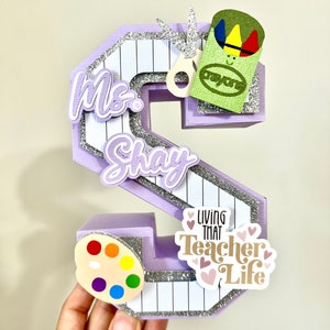 Teachers appreciation gifts ,Custom 3D Letter, Teacher  3D Letter, Teache Gifts,Teacher End of the year gifts,Personalized Teacher Gifts