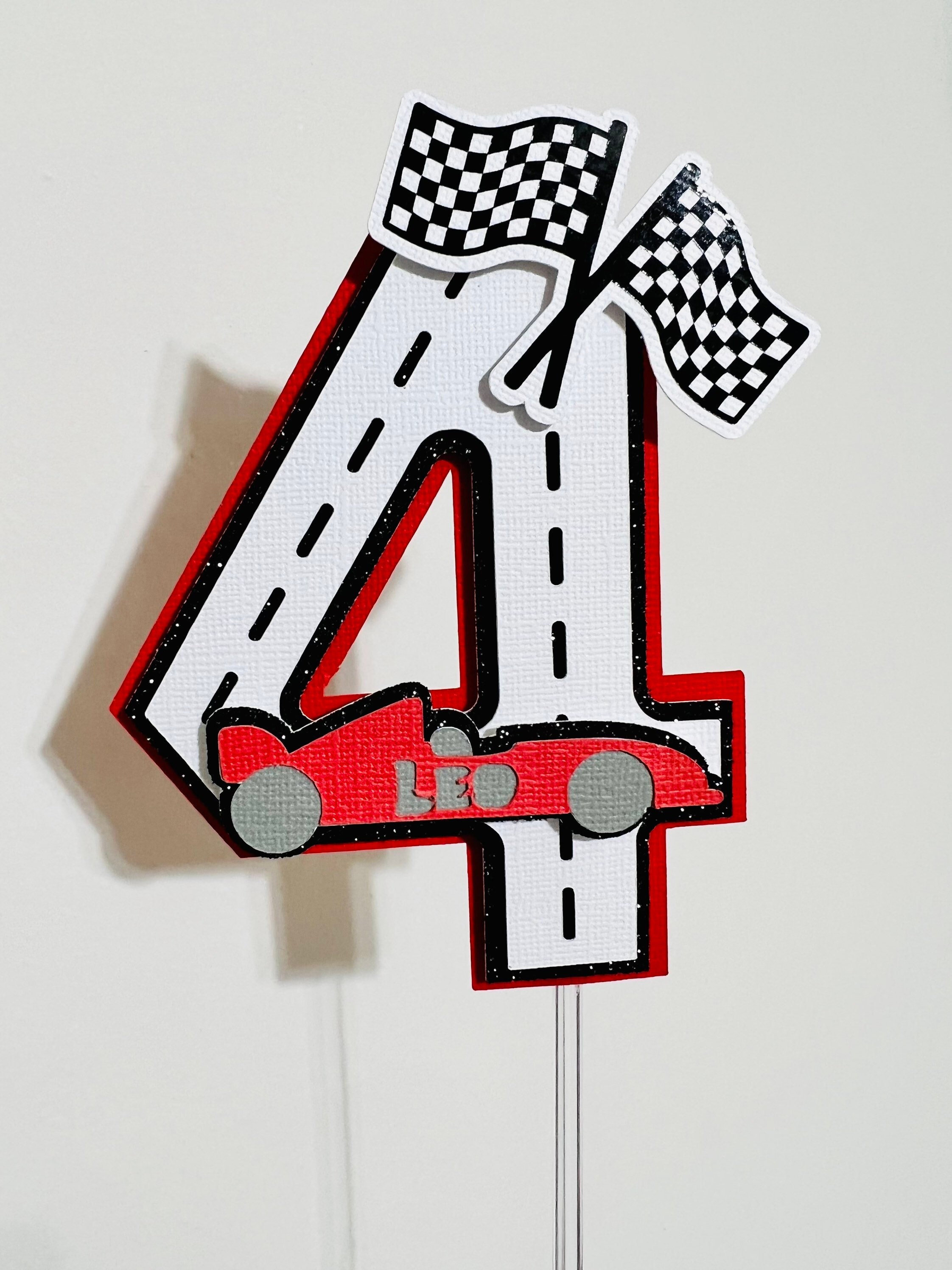 Car Cake Topper Race Car Cake Topper Personalized Cake Etsy
