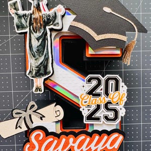 2025 Graduation 3D letter, Graduation Decorations, 2025 Graduation Party Decor, Personalized 3D letter, Graduation Gift