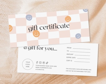 Gift Certificate Template | DIY Gift Card | Printable Gift Voucher Template | Editable Gift Card Template | Shop Voucher Template