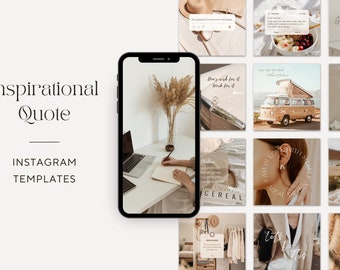 75 Instagram Inspirational Quote Template| Positive Motivational Quote | Aesthetic Instagram Post| Social Media Template| Blogger Engagement