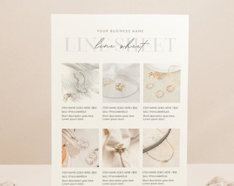 Line sheet Canva Template | Editable Price list Template| Candle wholesale Catalog | Product Sales Sheet | Canva Linesheet Catalogue