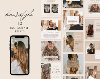 Hair stylist Instagram Post Template | Hair Beauty Salon Social Media | Hair care Business Wig Instagram Template