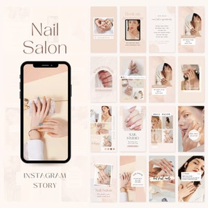 Nail Instagram Template | Nail Tech Instagram Story | Nail Salon Social Media | Aesthetic Minimalist Template | Pedicure Manicure Beauty