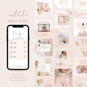 75 modelos rosa para Instagram | Modelo minimalista de postagem no Instagram | Modelos de influenciadores do Instagram | Modelos do Instagram do Canva | Alimentação Estética
