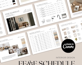 Finishes Schedule Template | FF&E Schedule, Furniture Board | Interior Design, Renovation Template | Finishes and Fixtures