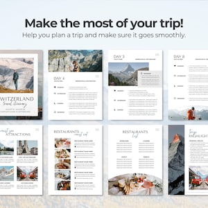Editable Travel Itinerary Template | Trip Itinerary | Printable Travel Guide | Travel Agent Planner | Holiday Honeymoon Vacation Planner image 10