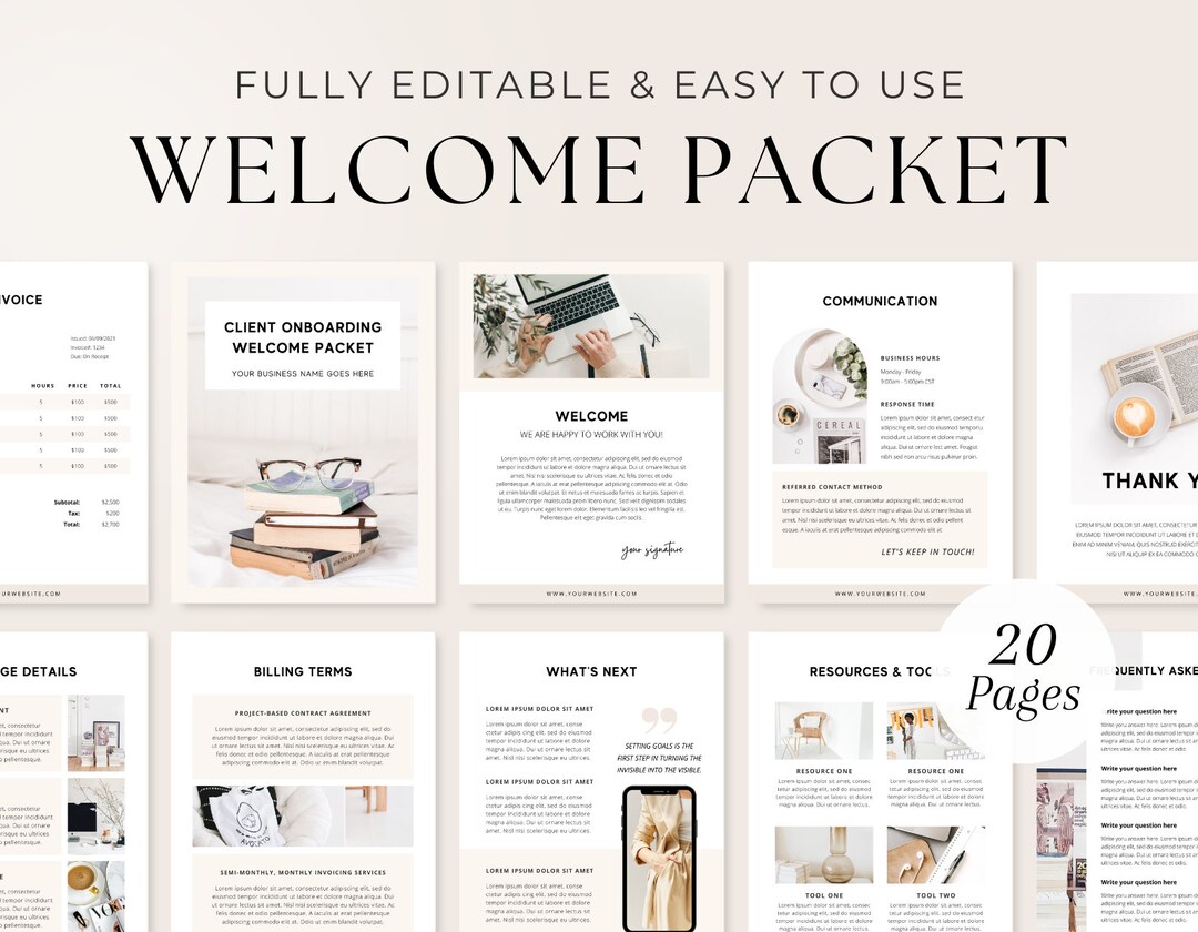 Introduction Packet Examples Client Welcome Packet Template new Client Service Guide Virtual ...
