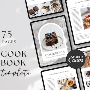 Cookbook Template | Recipe Book Template | Cook Book Template | Recipe Template | Canva Templates