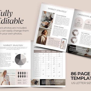 Business Plan Template Printable | Small Business Planner | Start Up Workbook | Side Hustle Planner | Canva Template image 2