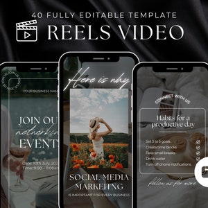 Faceless Instagram Reels | Coach Instagram Reels | Instagram Video Reels | Social Media Instagram Templates | Canva Template