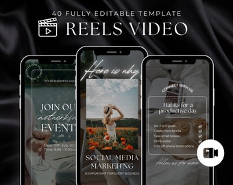 Gesichtslose Instagram-Rollen | Coach Instagram Reels | Instagram-Videorollen | Instagram-Vorlagen für soziale Medien | Canva-Vorlage