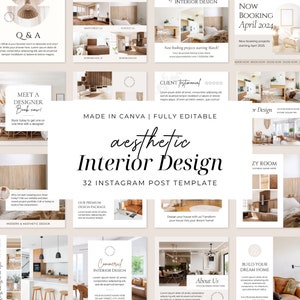 Interior Design Template | Instagram Template Interior Design Services| Before and After | Minimalist Home Décor Template