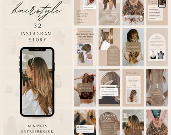 Hair stylist Instagram Story Template | Hair Beauty Salon Social Media | Hair care Business Wig Instagram Template