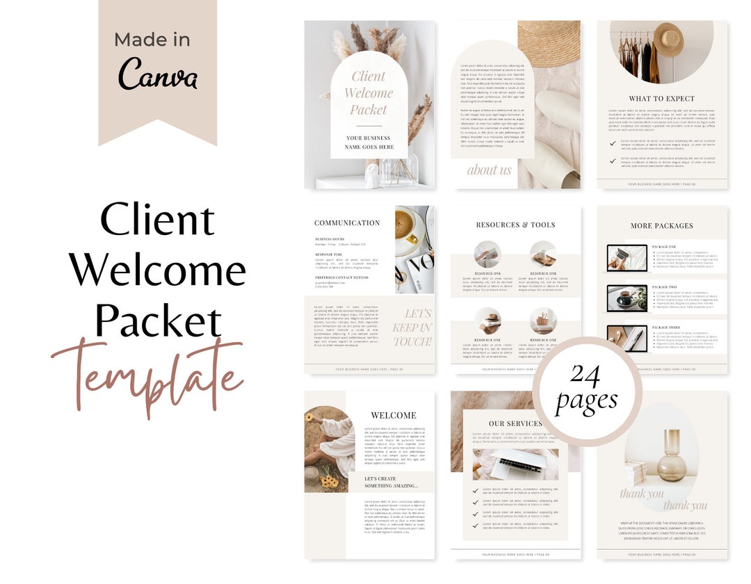 Client Welcome Packet Template |new Client Service Guide | Virtual ...