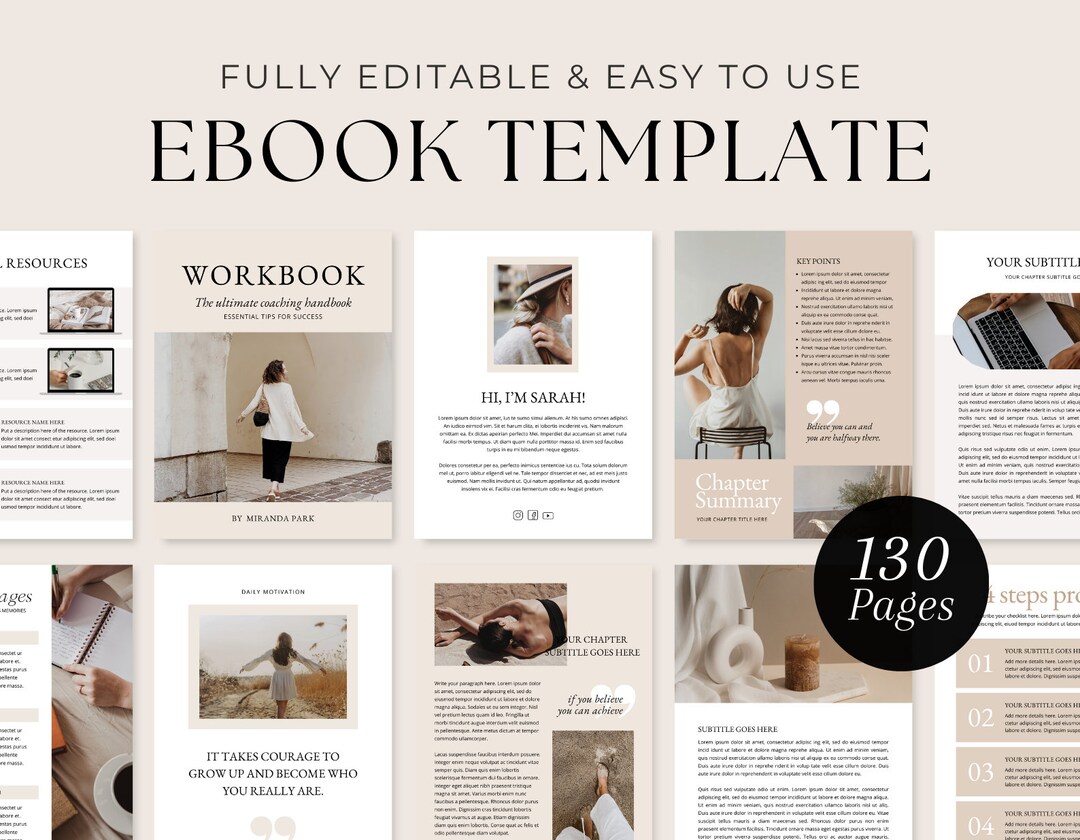 Editable Workbook Template | Canva Coaching Ebook Template | Lead ...