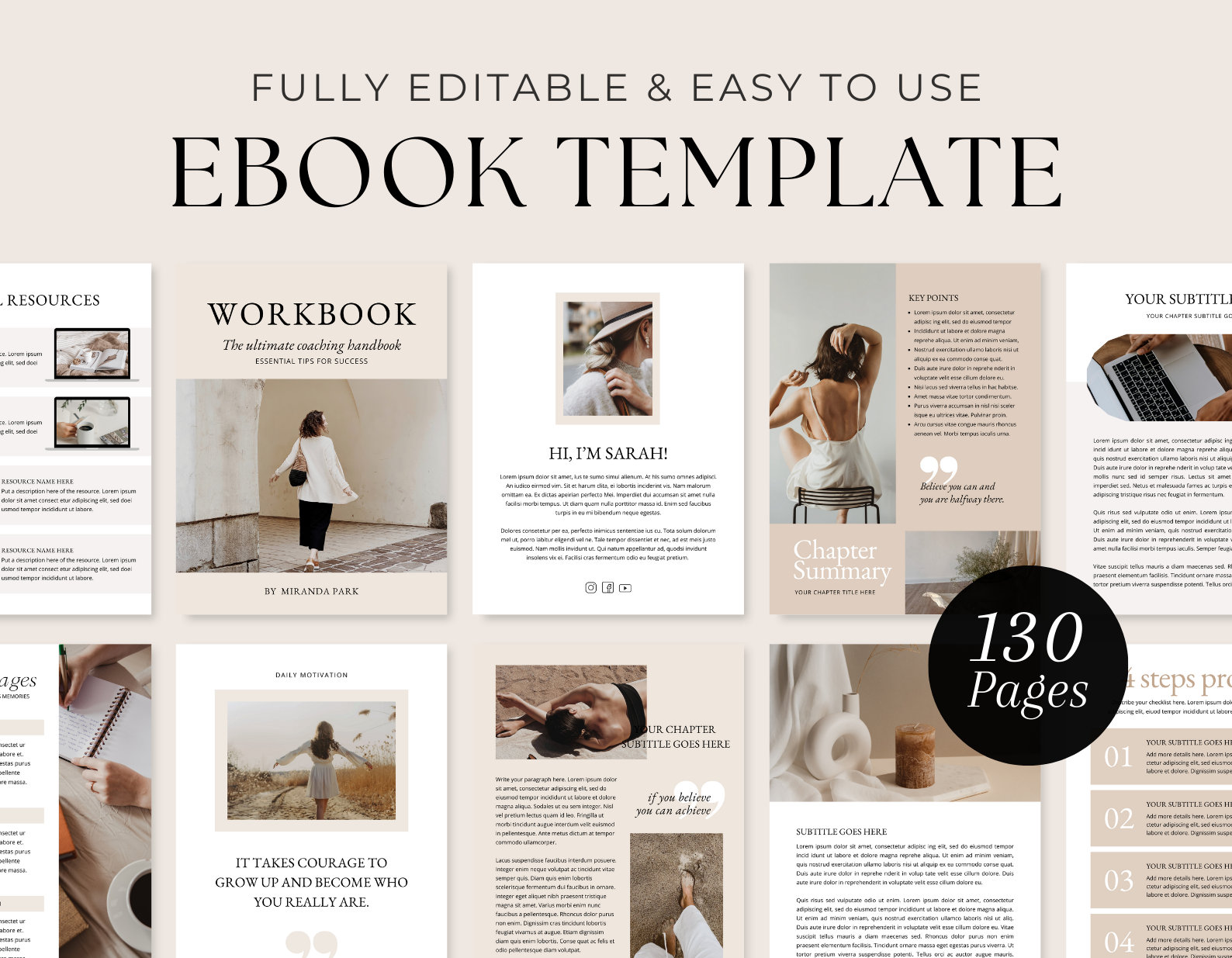 Editable Workbook Template | Canva Coaching Ebook Template | Lead ...