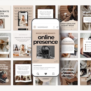 Instagram Post Templates | Social Media Manager Templates | Instagram Engagement | Digital Marketing Posts | Branding Kit image 6