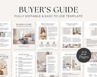 Real Estate Home Buyer Guide | Real Estate Marketing Template | Home Buying Process | Buyer Roadmap | Canva Template