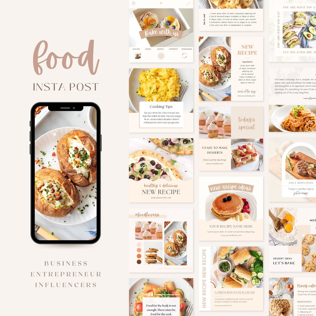 Food Instagram Posts Healthy Eating Recipe Branding Dietician Instagram ...
