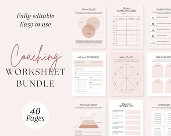 Coaching Worksheets | Coaching Workbook Template | Enneagram Template| Life Coach Spiritual Lead Magnet Template