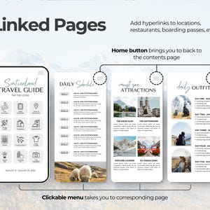 Editable Travel Itinerary Template | Trip Itinerary | Printable Travel Guide | Travel Agent Planner | Holiday Honeymoon Vacation Planner image 4