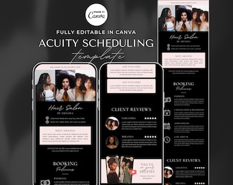 Acuity Scheduling Template| Hair Stylist Acuity Scheduling |  Makeup Acuity Booking Website | Beauty Salon, Nail, Lash Tech, Makeup Artist