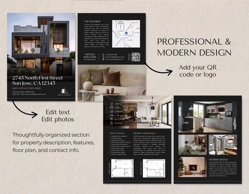 Real Estate Brochure Template | Luxury Property Listing Brochure ...