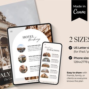 Editable Travel Itinerary Template | Trip Itinerary | Printable Travel Guide | Travel Agent Planner | Holiday Honeymoon Vacation Planner image 7