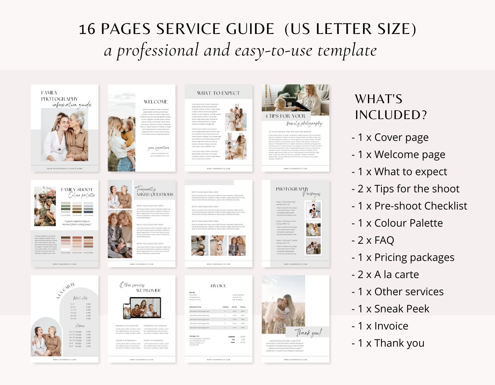 Photography Welcome Guide | Family Photography Style Guide ...