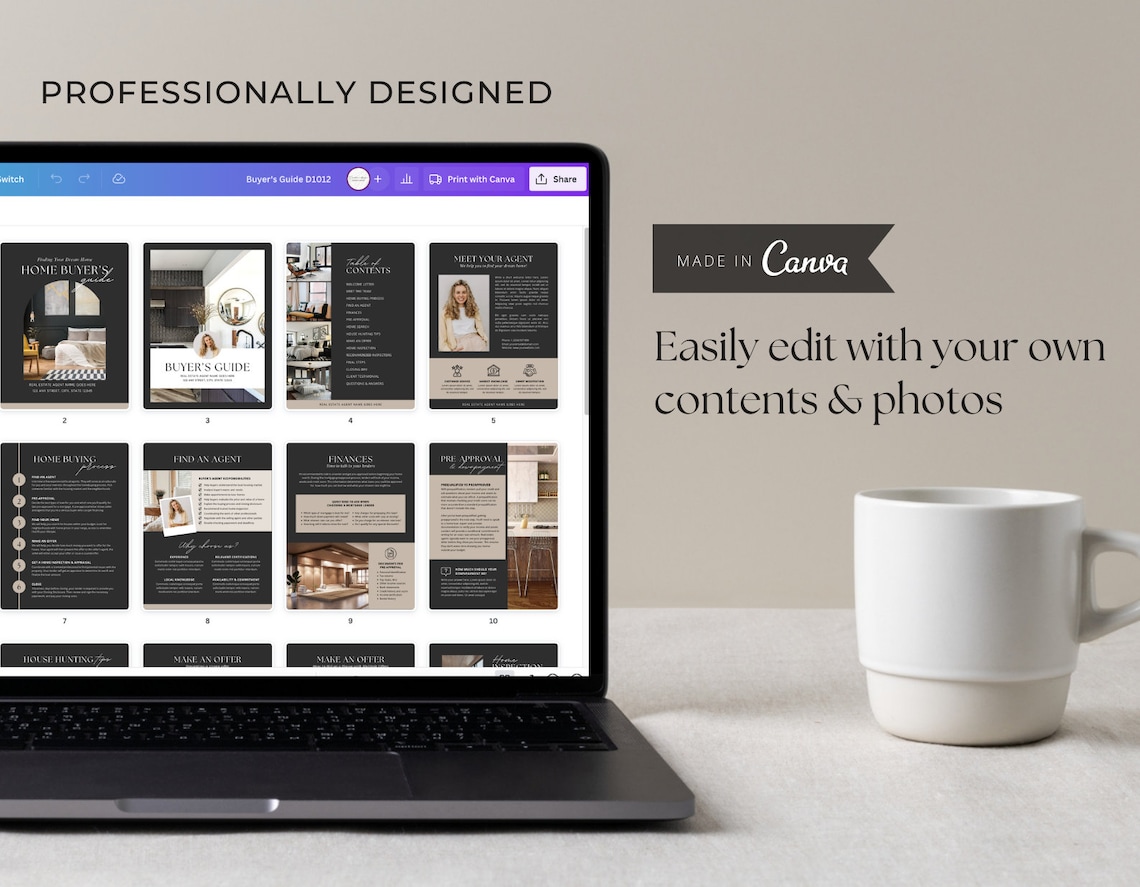 Home Buyer Guide Template Home Buying Process Canva Template