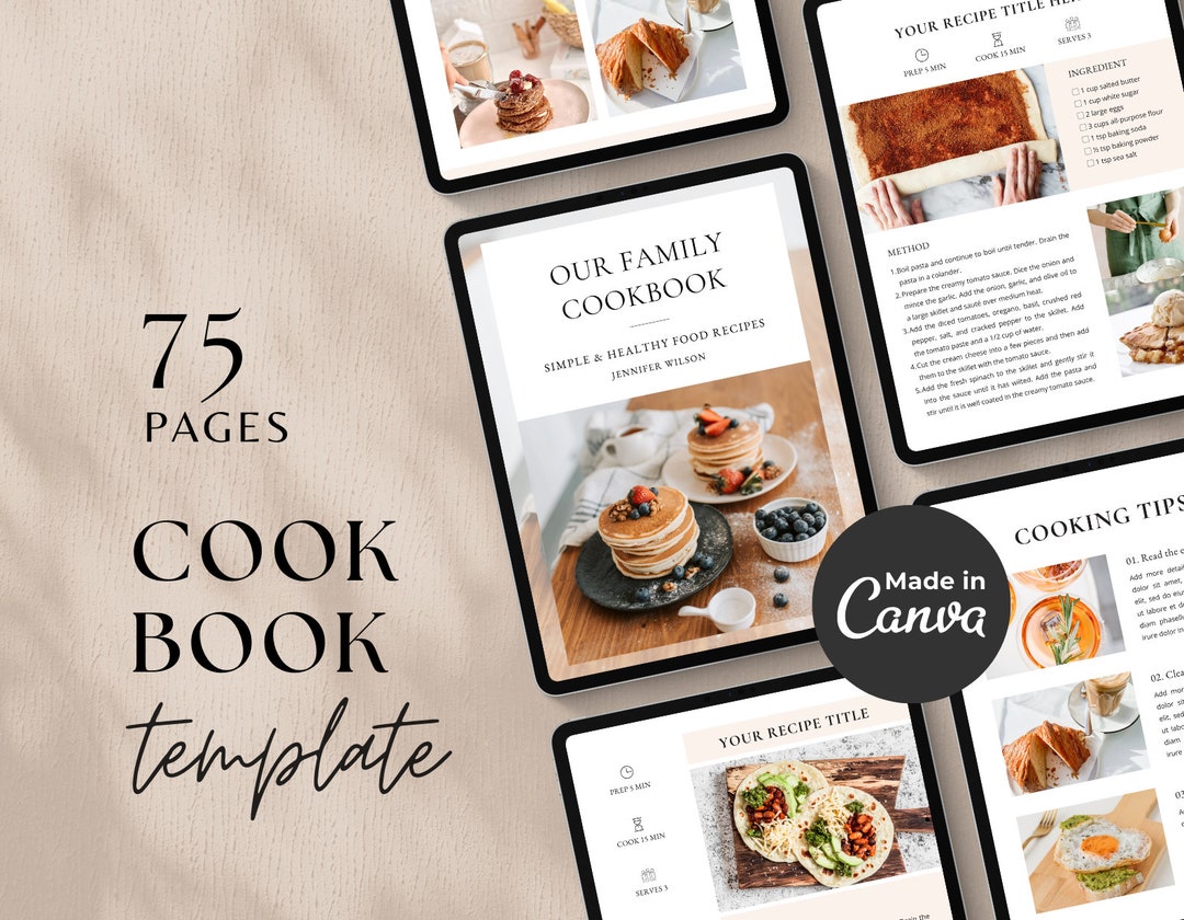 Cookbook Template | Recipe Book Template | Cook Book Template | Recipe ...