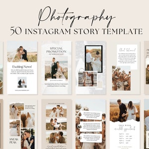 Photographer Instagram Story Template | Wedding Photography Instagram Stories | Photography Pricing List | Social Media Canva Template